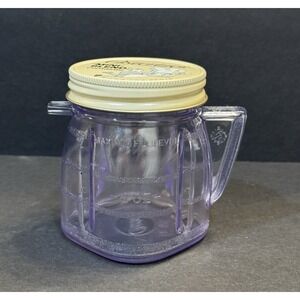 Vintage Osterizer Mini Blend Container Jar 4 oz Clear Plastic with Lid Oster